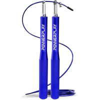 Скакалка швидкісна на підшипниках алюмінієва PowerPlay 4207 Elite Jump Rope Синя (3m.)
