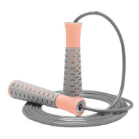 Скакалка PowerPlay 4206 Jump Rope PRO+ Сіро/Рожева (2,75m.)