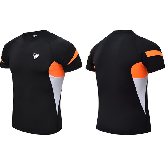 Рашгард із коротким рукавом RDX Lycra Orange S
