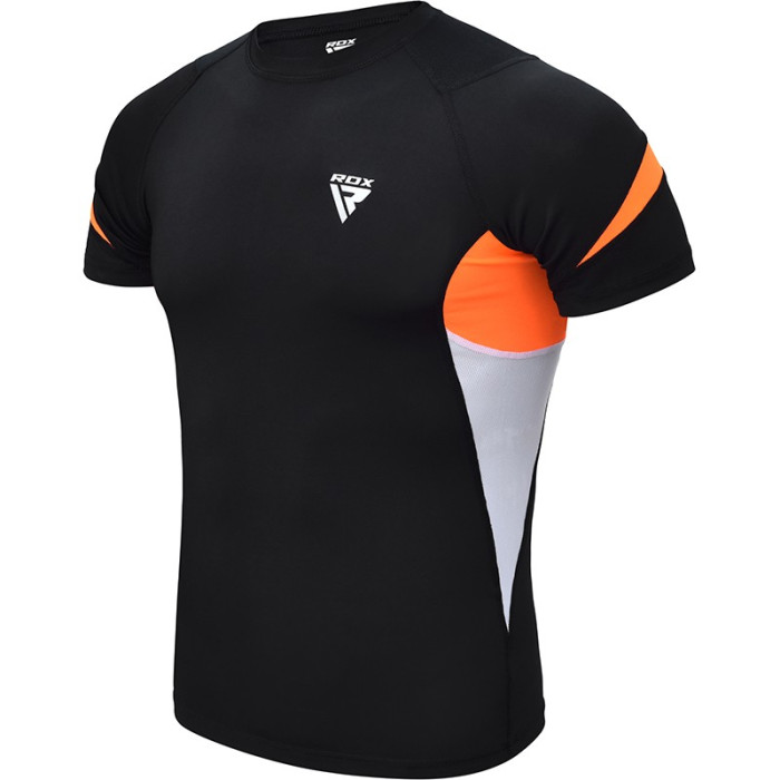 Рашгард із коротким рукавом RDX Lycra Orange S