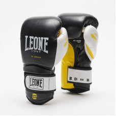 Боксерські рукавиці Leone Tecnico Black Yellow 10 ун.