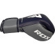 Боксерські рукавички RDX Leather Pro C4 Blue 12 ун.