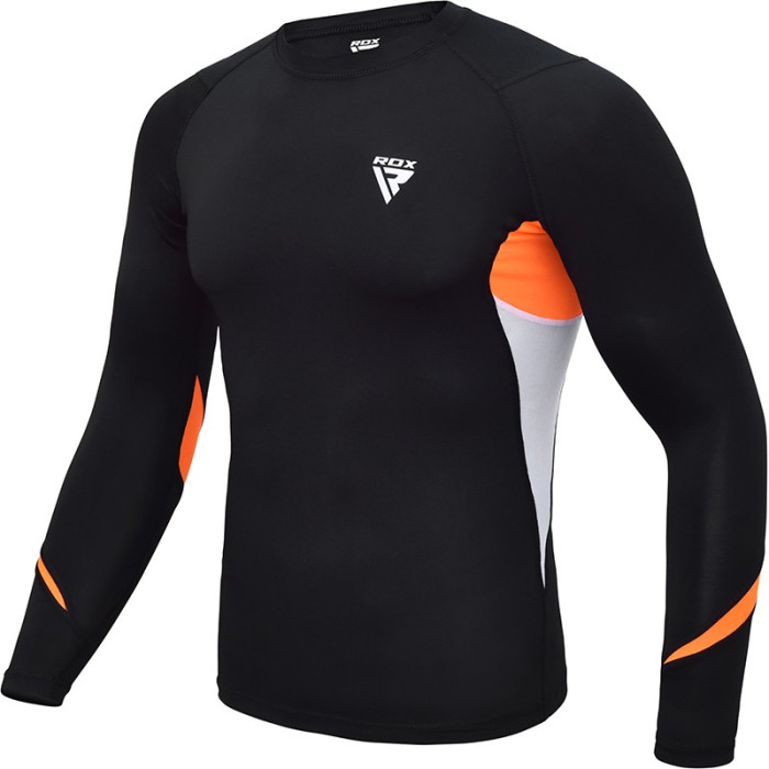 Рашгард із довгим рукавом RDX Lycra Orange L