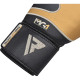 Боксерські рукавички RDX Leather Black Gold 16 ун.