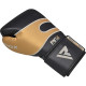 Боксерські рукавички RDX Leather Black Gold 16 ун.
